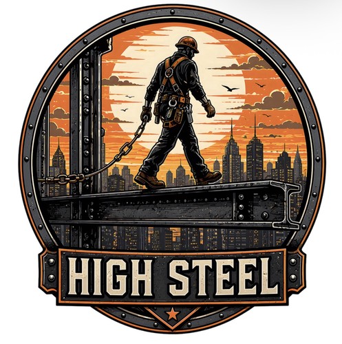 High steel ironworker sticker - high,