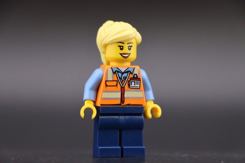 Lego train worker minifig - train,